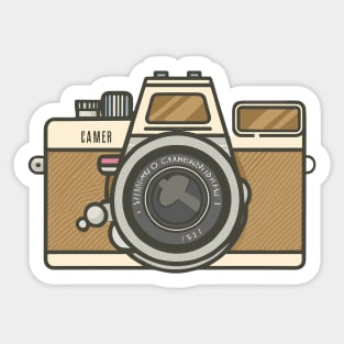 A vintage camera Sticker